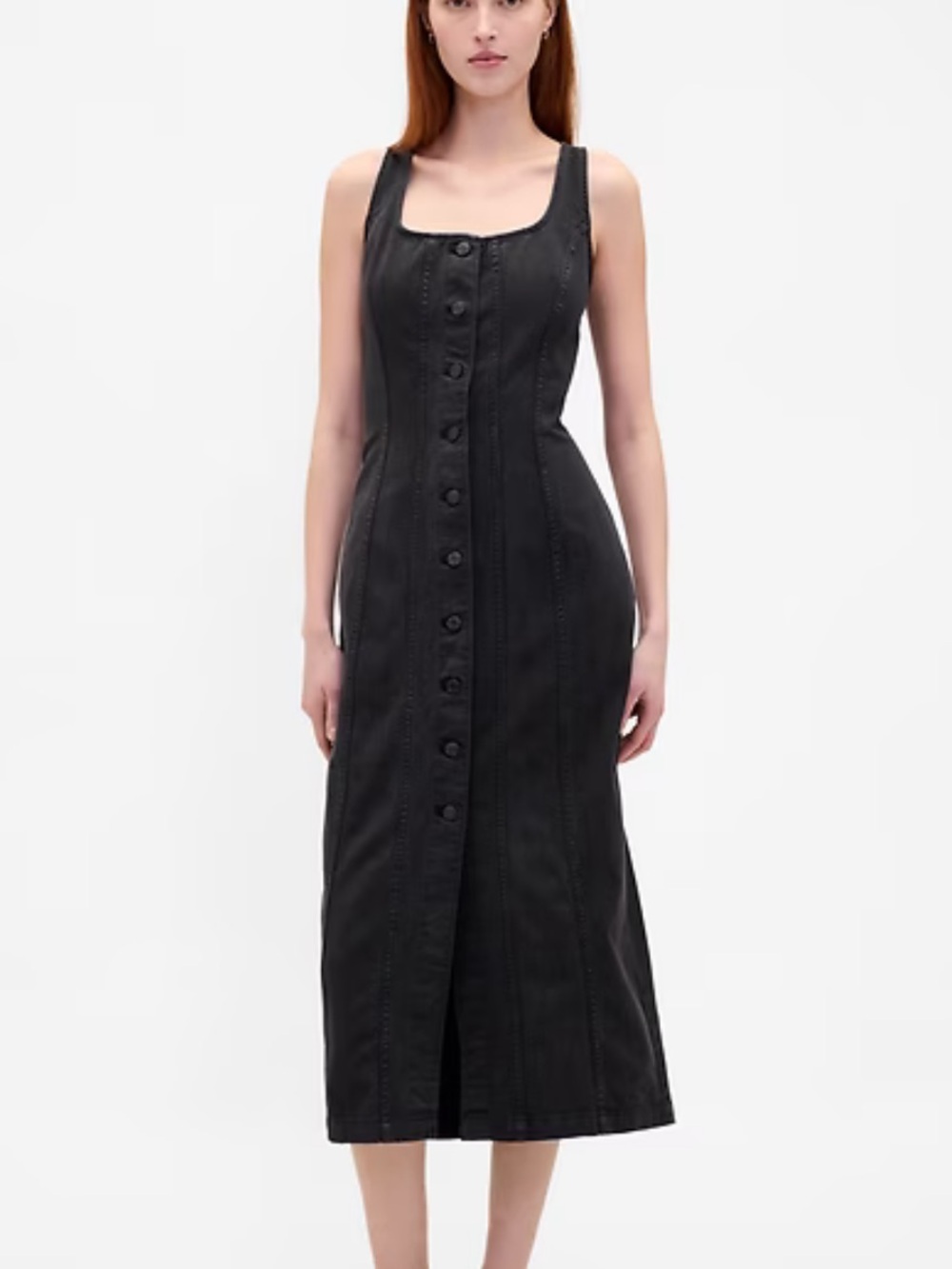 Gap seamed denim dress